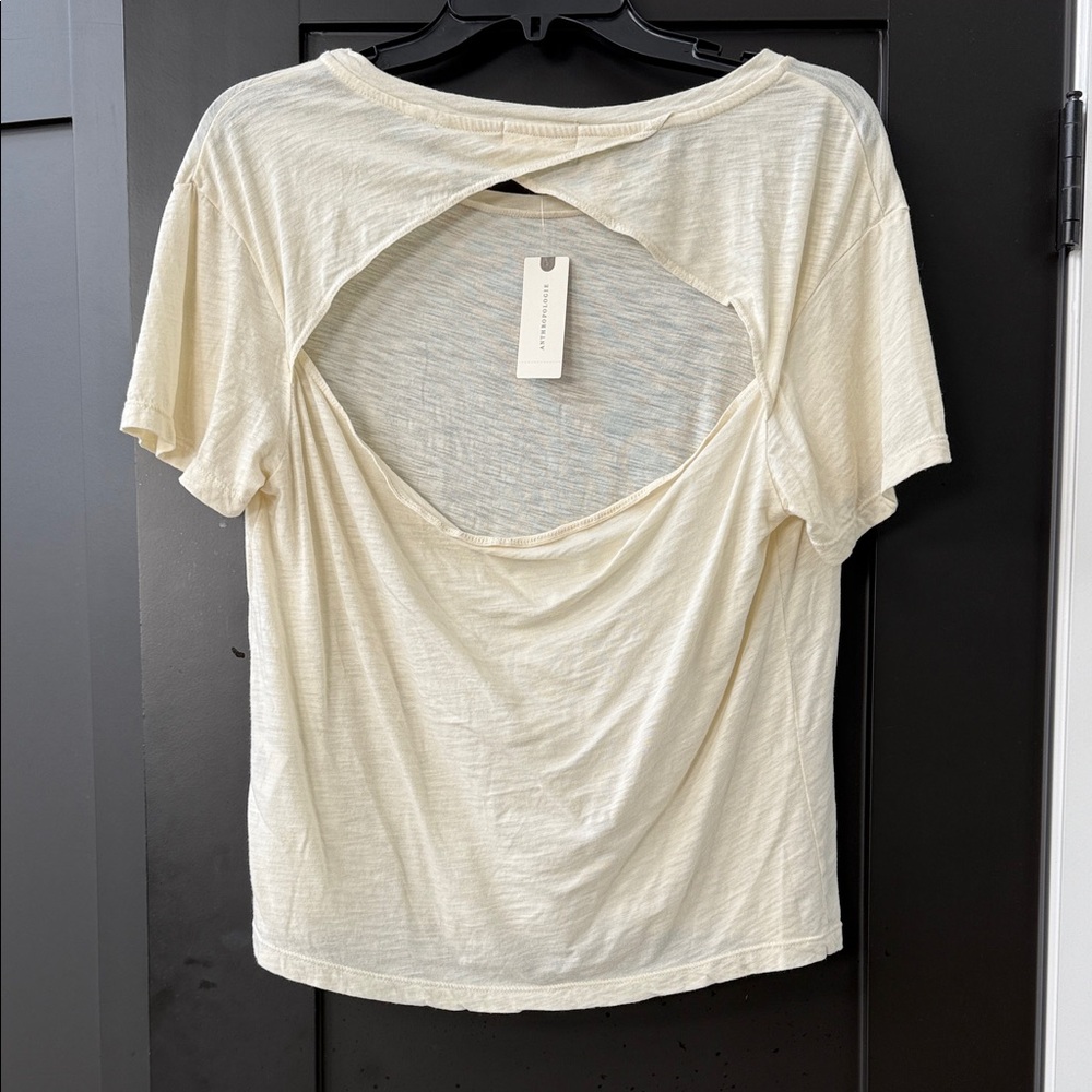 Cream Open-Back Anthropologie Too